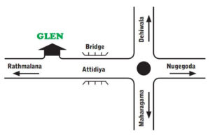 Road map for Glen receiption hall